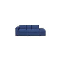 beliani Couch Gästebett Sofa 3er Dreisitzer mit Bettkasten marineblau modern Falster - Blau