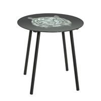 HAKU Möbel Beistelltisch Glas schwarz 40,0 x 40,0 x 41,0 mm