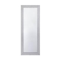 Beliani - Wandspiegel mit Rahmen Kunststoff weiß/silber rechteckig 50x130 cm Mervent - Weiß