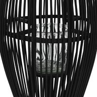 Lantaarnhouder hangend 95 cm bamboe zwart