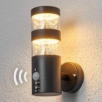 Lampenwelt.com Sensor-Außenwandleuchte Lanea mit LED