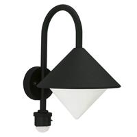 Albert Leuchten Jolanda zwarte buitenwandlamp met bewegingssensor