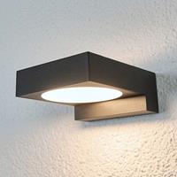 Lampenwelt.com Schwarze LED-Außenwandlampe Natalja