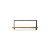 HSM Collection Wandplank Levels - 70x32 cm - mangohout/ijzer