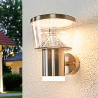 Lindby Edelstahl-LED-Außenwandlampe Antje