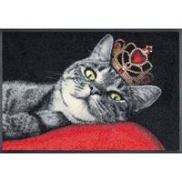 wash+dry by Kleen-Tex Mat Royal Cat Inloopmat, motief kat, antislip, wasbaar