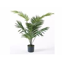 Kantoor kunstplant palmboom 90 cm groen in pot Groen