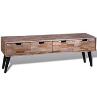 VidaXL Tv-meubel met vier lades gerecycled teak