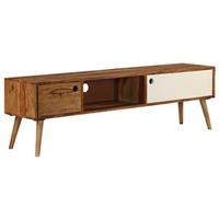 vidaXL TV-Schrank 140 x 50 x 35 cm Massivholz Braun