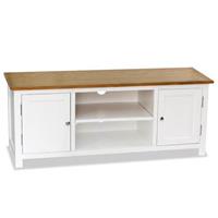 TV-Schrank 120 x 35 x 48 cm Massivholz Eiche - VIDAXL