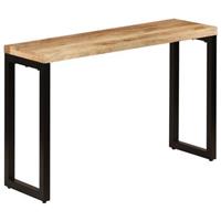 vidaXL Wandtafel 120x35x76 cm massief mangohout en staal