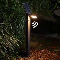 Lampenwelt.com LED wandlamp Silvan, zonne-energie, sensor, 60 cm
