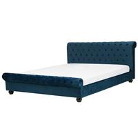 Beliani Gestoffeerd bed blauw, lattenbodem 180 x 200 cm AVALLON