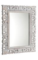 sapho Scule barok spiegel met witte omlijsting 70x100cm