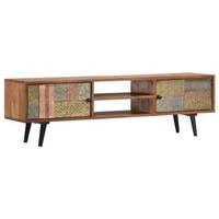 vidaXL TV-Schrank 140 x 30 x 40 cm Massivholz Akazie Mehrfarbig