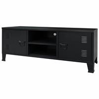 vidaXL TV-Schrank Metall Industrie-Stil 120 x 35 x 48 cm  Schwarz