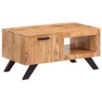 vidaXL Couchtisch 90 x 50 x 45 cm Akazienholz Massiv Braun