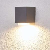 Lampenwelt.com Jovan - buitenwandlamp in donkergrijs