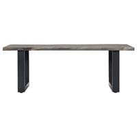 vidaXL Salontafel met natuurlijke randen 115x60x40 cm acaciahout grijs