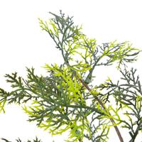 vidaXL Künstliche Pflanze Zypresse mit Topf Grün 90 cm Mehrfarbig