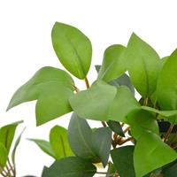 vidaXL Künstliche Pflanze Lorbeerbaum mit Topf Grün 120 cm Mehrfarbig