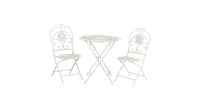 Clayre & Eef Tafel met 2 stoelen Ø 70x76 cm / 42x54x93 cm (2)