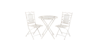 Clayre & Eef Tafel met 2 stoelen Ø 70x77 cm / 40x52x93 cm (2)