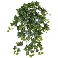 Shoppartners Groene/witte Hedera Helix/klimop kunstplant 65 cm voor buiten Groen