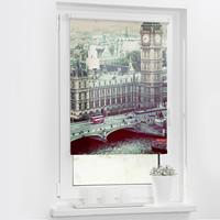 Lichtblick Rollo Klemmfix, ohne Bohren, blickdicht, London Westminster - Grau grau Gr. 100 x 150