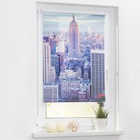 Lichtblick Rollo Klemmfix, ohne Bohren, blickdicht, New York - Blau, 60 x 150 cm (B L)