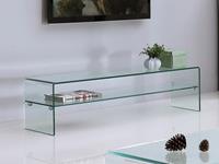 Kauf-unique TV-Möbel mit 1 Ablage - Glas - STILEOS