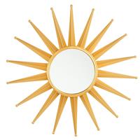 Beliani - Spiegel Sonnenstrahlen rund gold dia. 60 Perelli - Gold