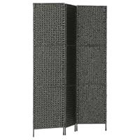 Kamerverdeler met 3 panelen 116x160 cm waterhyacint zwart