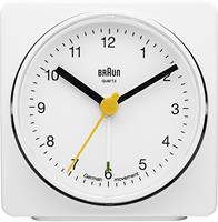 Braun Clocks Bedside BNC011 Classic Bedside Unisexuhr in Weiß BNC011WHWH