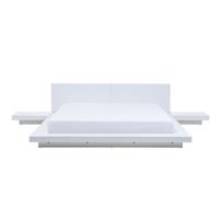 Beliani Bed wit met lattenbodem 160 x 200 cm ZEN