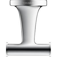 Duravit Handtuchhaken "Starck T", (1 St.), Handtuchhalterung für 2 Handtuch, Wandhaken zum Bohren, in Chrom