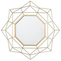 Beliani - Wandspiegel geometrische Form gold 60x60 cm Hillion - Gold
