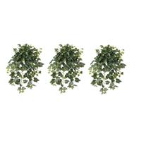 Shoppartners 3x Groene Hedera Helix/klimop kunstplant 65 cm voor buiten Groen