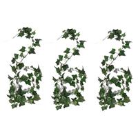 Bellatio 3x Groene Hedera Helix/klimop kunstplant 180 cm voor binnen Groen