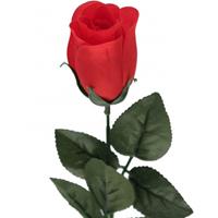 Shoppartners Rode Rosa/roos kunstbloem 60 cm Rood