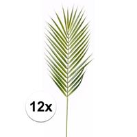 12x Kunstplanten Chamaedorea palm bladeren 75 cm Groen