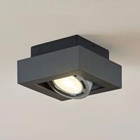 Arcchio LED plafondspot Ronka, GU10, 1 lampje, donkergr