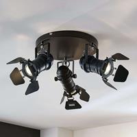 LINDBY Plafondlamp Tilen, met twee lampjes volgspot-look