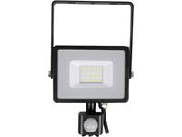 V-TAC Drehbare LED-Flutlichtstrahler mit PIR-Sensor - Samsung - IP65 - Schwarz - 20W - 1600 Lumen - 4000K - 5 Jahre
