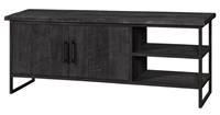 24Designs Beam Black NO.2 TV-meubel 140x40x55 - Gerecycled Teakhout
