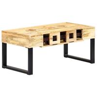 vidaXL Salontafel cassettestijl 100x52x45 cm massief mangohout