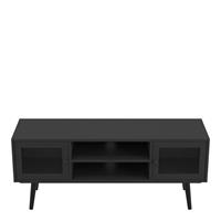 Leen Bakker Demeyere TV-meubel Broadway - mat zwart - 45x110x35 cm