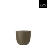 micadecorations Tusca pot rond groen h11xd12 cm I 