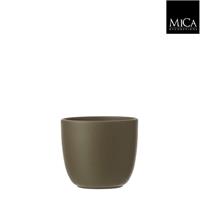 micadecorations Tusca pot rond groen h13xd13,5 cm I 