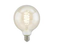 EGLO LED-Globelampe E27 G125 4W Spiral, warmweiß, klar